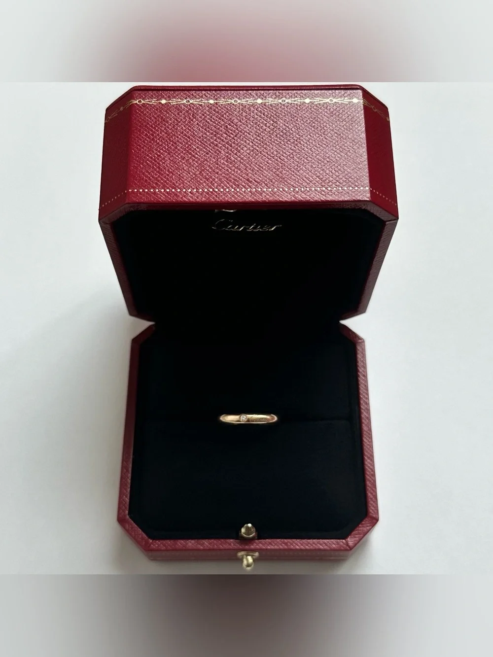 Cartier C De Cartier Wedding Band 3mm 1 Diamond 18K Yellow Gold Size 52 / US 6